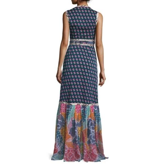DIANE VON FURSTENBERG Rare Amabelle Flower Power Silk Maxi Dress Size 6 EUC - Picture 2 of 11